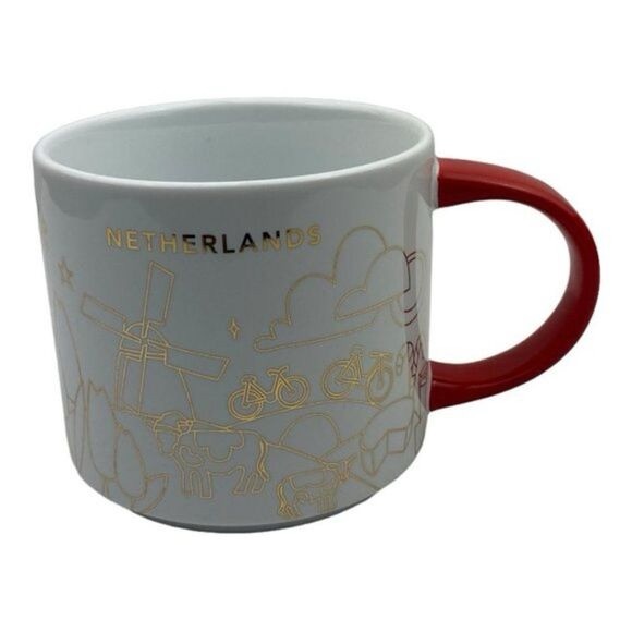 STARBUCKS NETHERLANDS Holiday Christmas You Are Here Series Coffee Tea Mug 14 oz - Picture 5 of 9